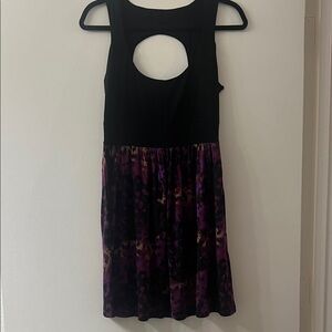 Metropark Black and Purple Mini Dress